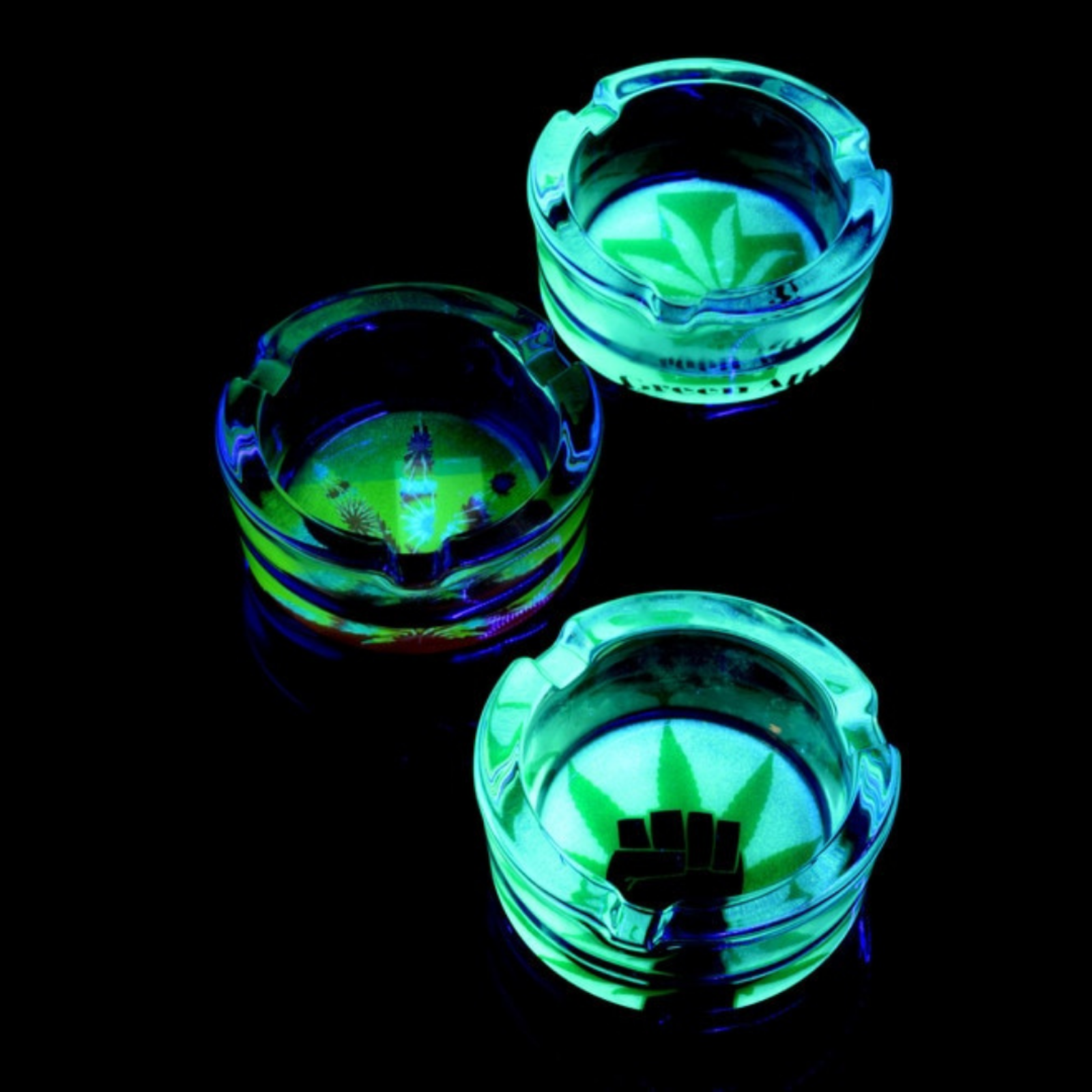 Glowinthedark Glass Ashtray Leafly